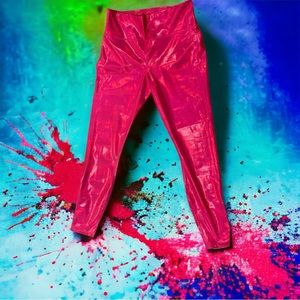 Fabletics iridescent luxe legging dark fuchsia large regular 27 new w/tags